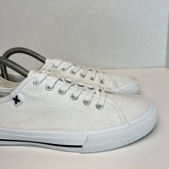 Hurley Ceta Womens Sneakers Casual Canvas Lace Up White Size 6.5M No Box XLNT! - Picture 7 of 16